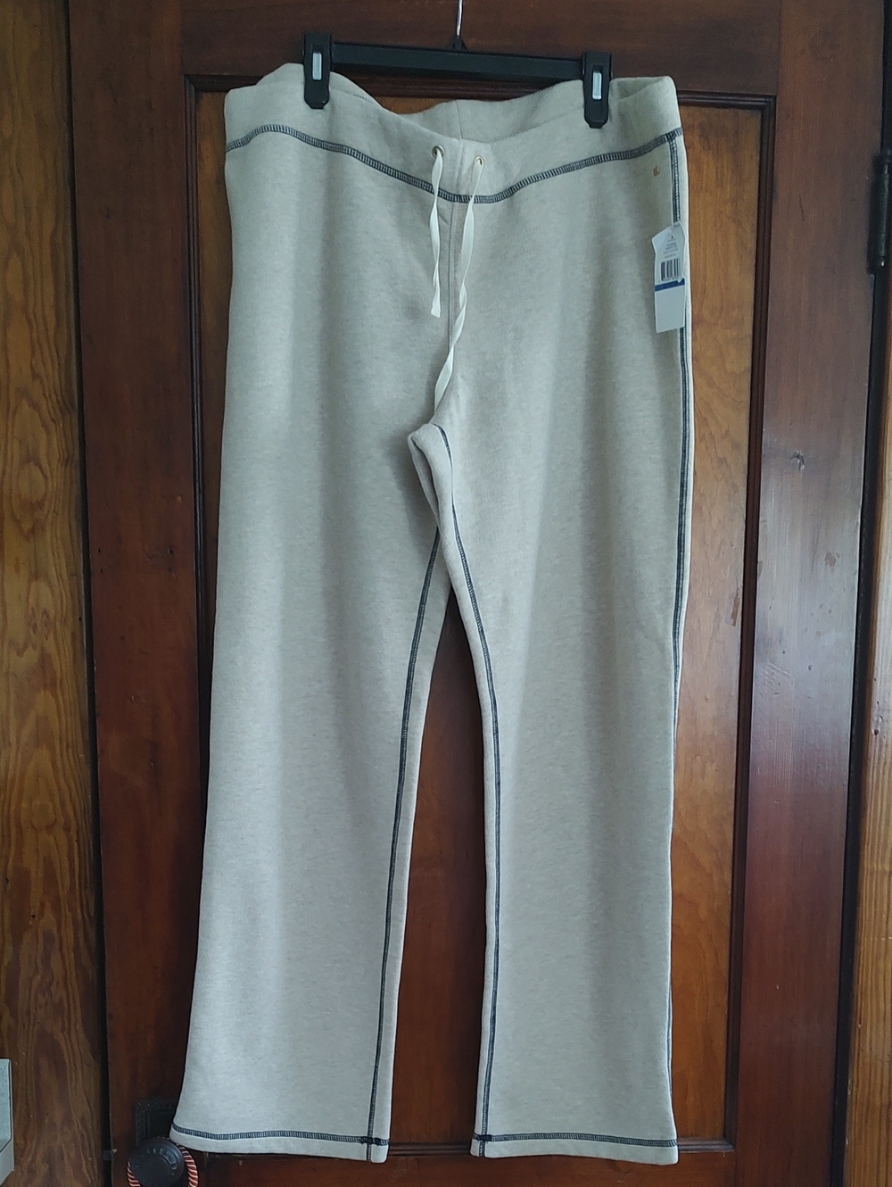 Tommy Hilfiger Light Cream Track Pants with Contrast Stitching